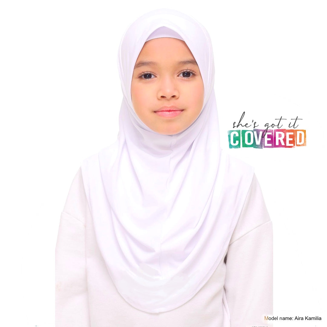 White Slip on Hijab