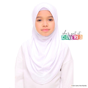 White Slip on Hijab