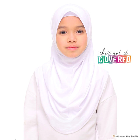 White Slip on Hijab